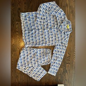 Roberta Roller Rabbit Blue Monkey Cotton Pajama set. Sz. S men’s